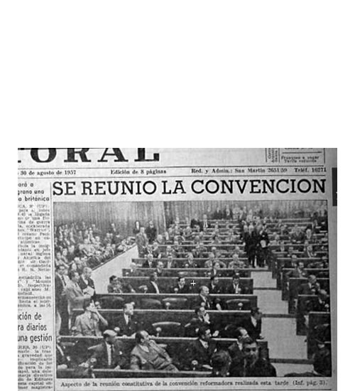 Primera plana del diario El Litoral de Santa Fe del día 30 de agosto de 1957.